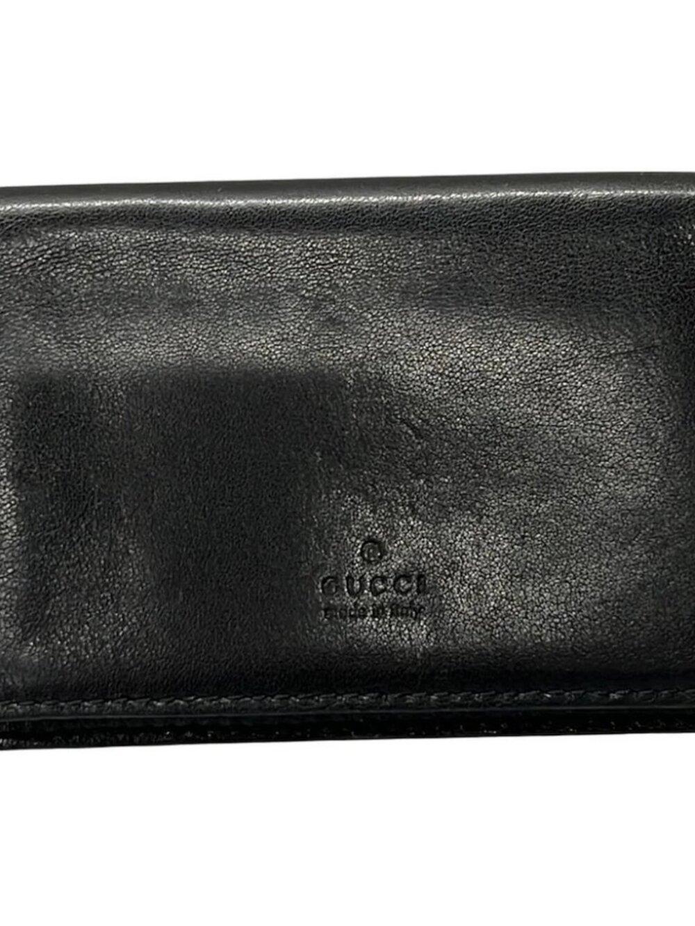 GUCCI - 0302067 Black Leather Business Card Holder - Picture 1 of 4